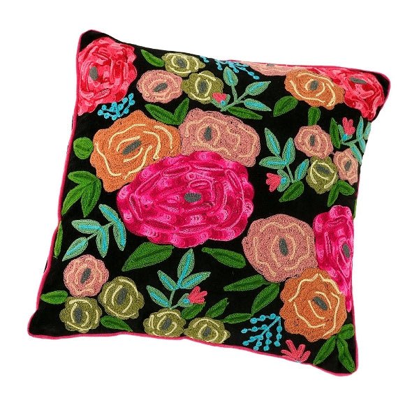 Flora - Handbestickes Kissen - Home by Heidemann