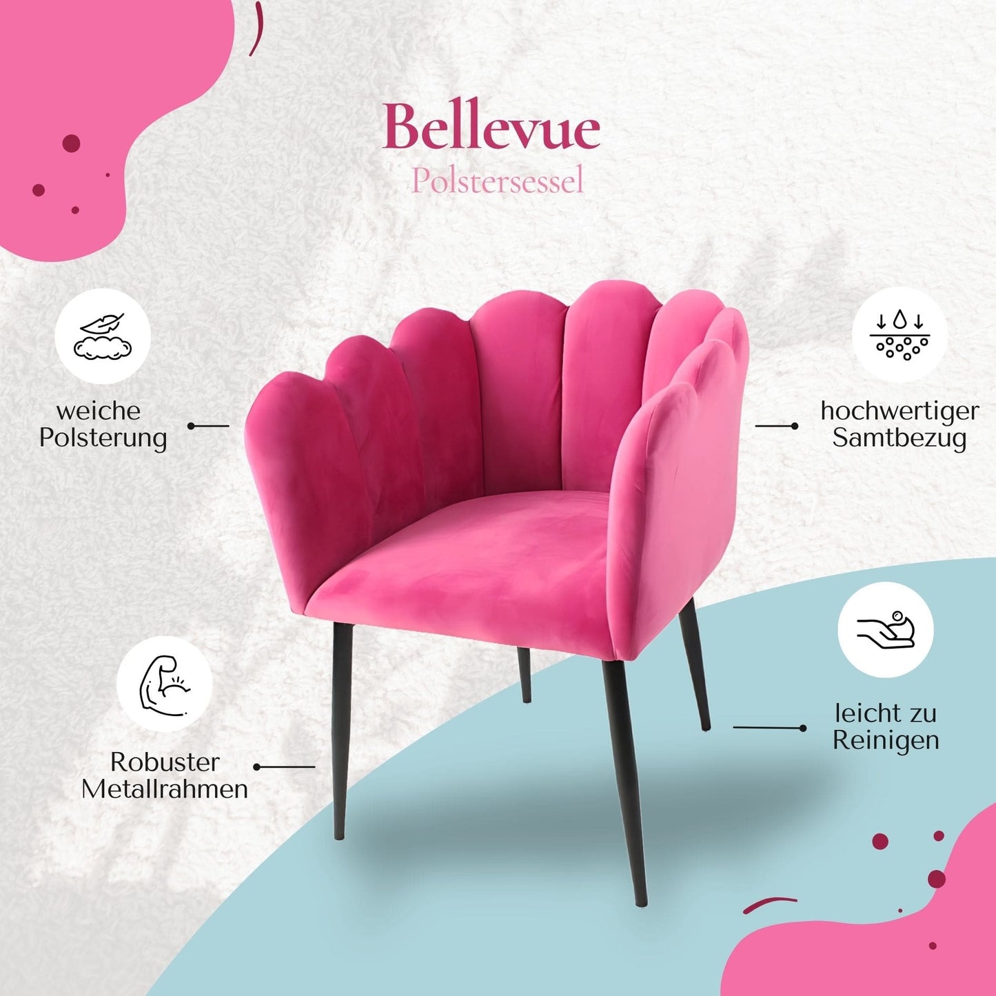 Pink Lady Set - Sessel & Leuchte - Home by Heidemann