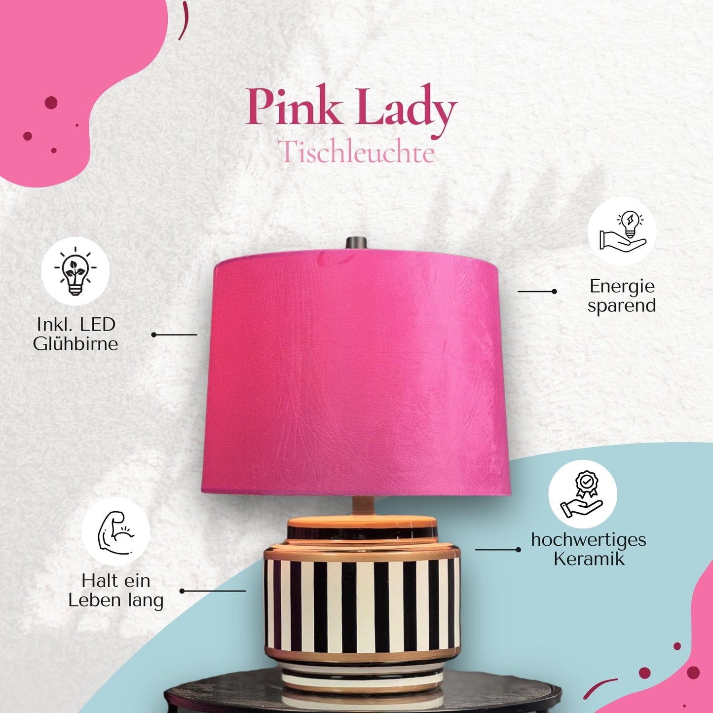 Pink Lady Set - Sessel & Leuchte - Home by Heidemann