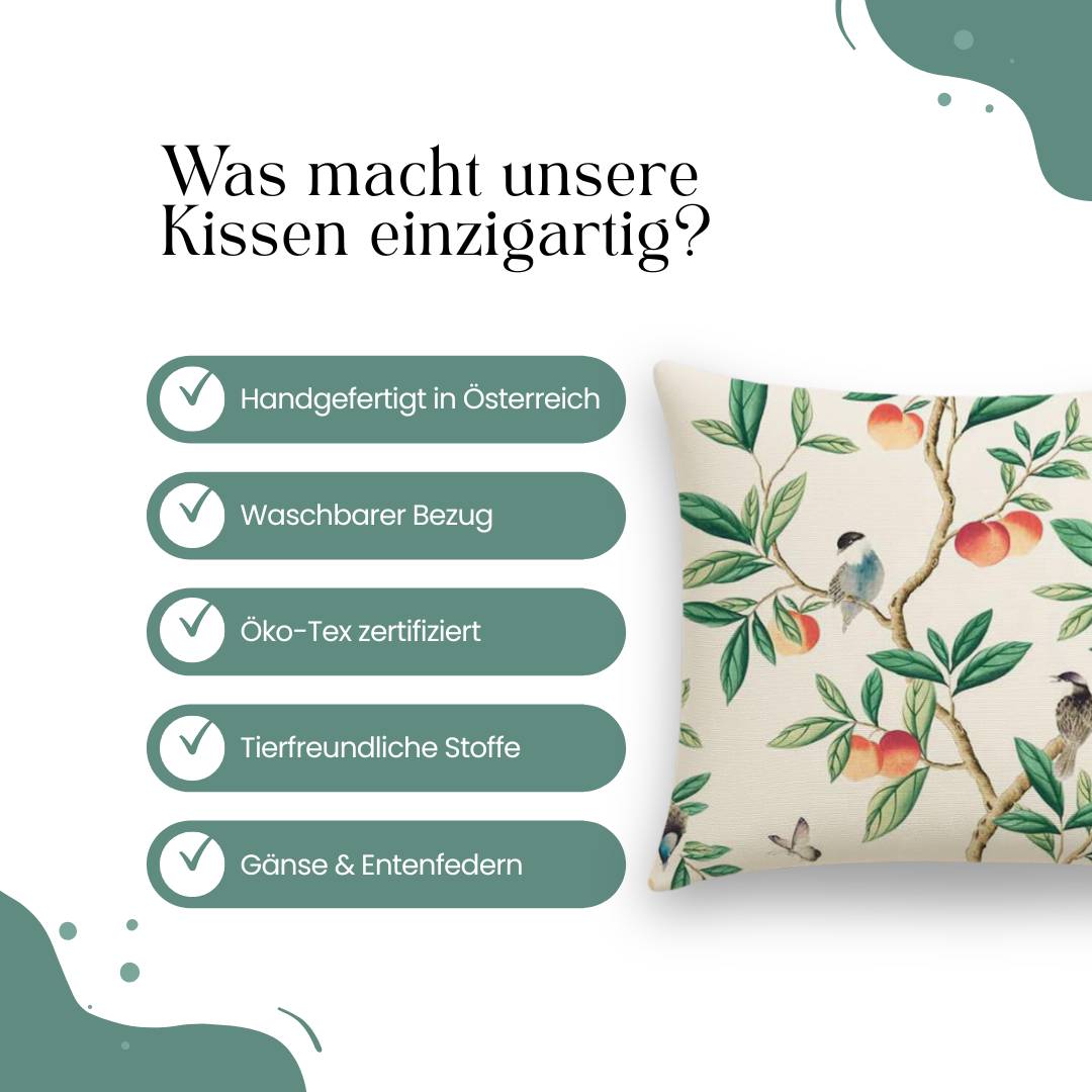 Pink Lotus Ivory - Handgefertigtes Kissen - Home by Heidemann