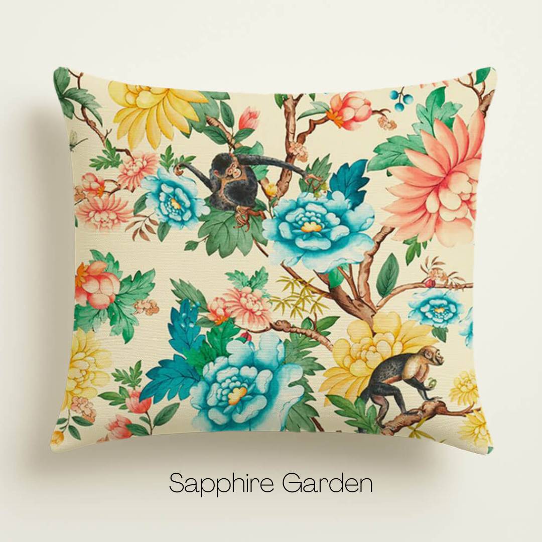 Sapphire Garden - Handgefertigtes Kissen - Home by Heidemann