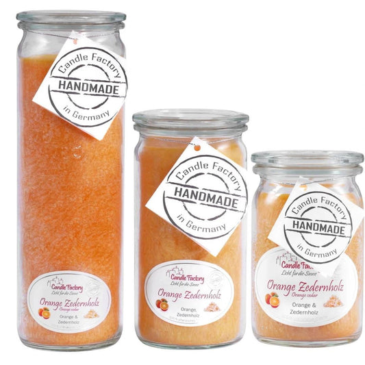 Duftkerze Orange & Zedernholz - Handgemacht - Home by Heidemann