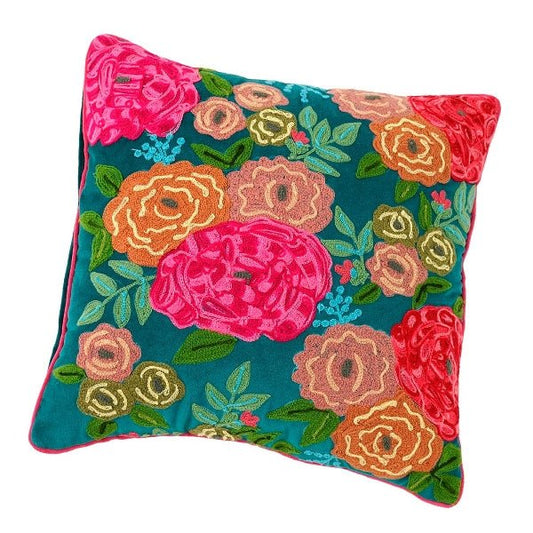 Flora - Handbestickes Kissen - Home by Heidemann