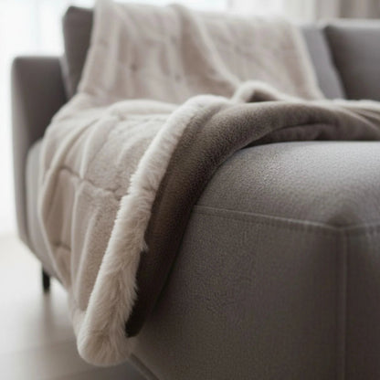 Premium Webpelzdecke - Quadro - Home by Heidemann