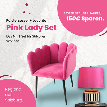 Pink Lady Set - Sessel & Leuchte - Home by Heidemann