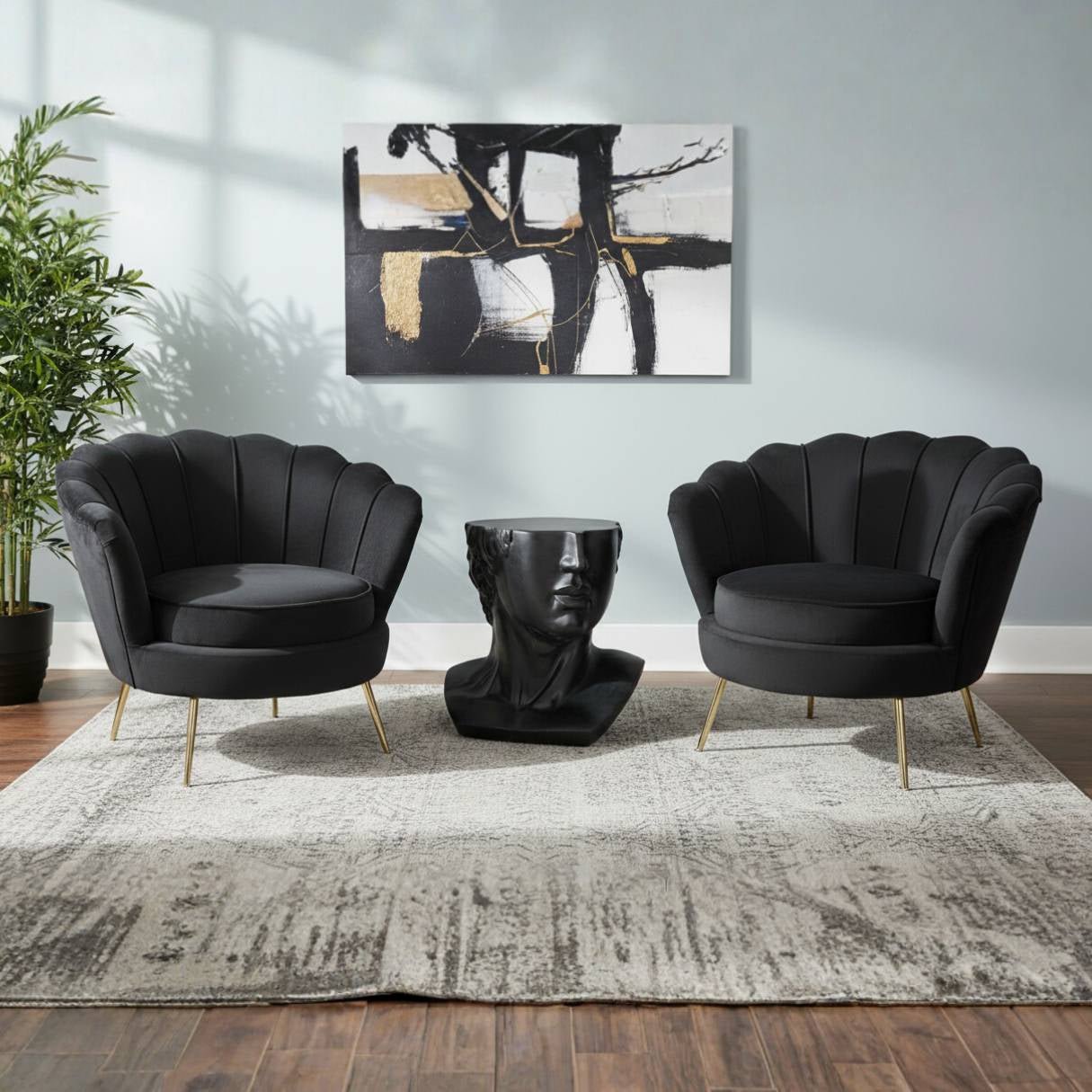 David & Audrey Set – Beistelltisch & 2 Polstersessel - Home by Heidemann